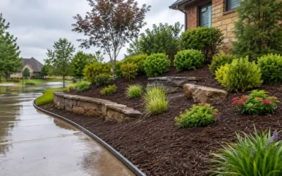 How to Keep Mulch From Washing Away in Oklahoma Yards